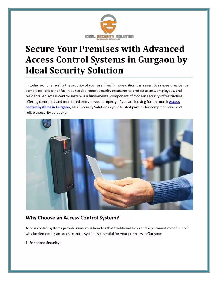 secure your premises with advanced access control