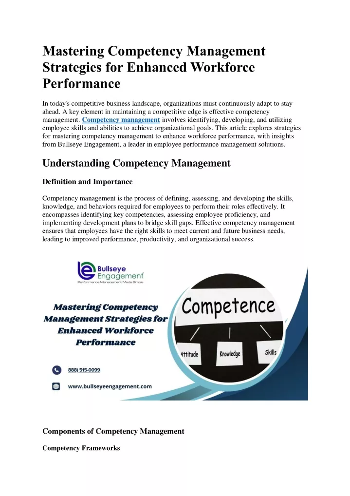 mastering competency management strategies