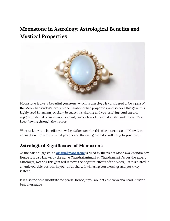 moonstone in astrology astrological benefits