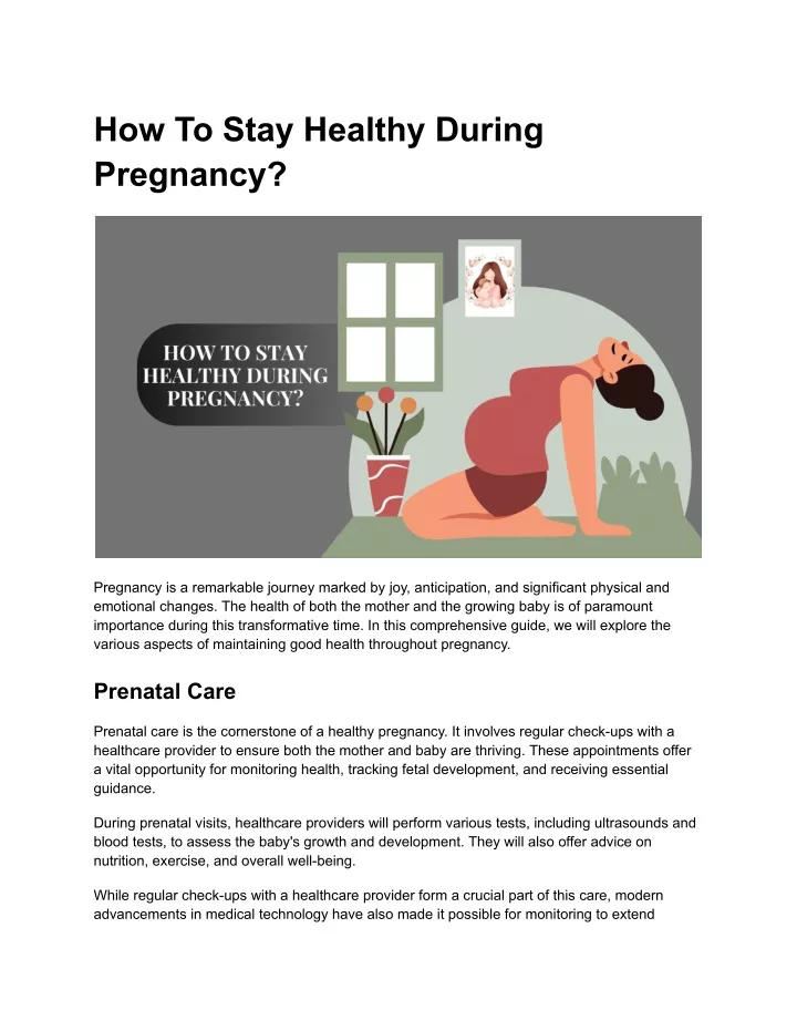 Ppt How To Stay Healthy During Pregnancy Powerpoint Presentation