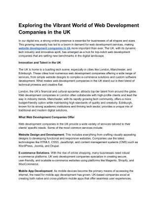 Exploring the Vibrant World of Web Development Companies in the UK (10)