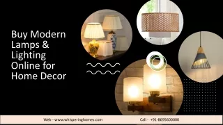 Buy Modern Lamps & Lighting Online for Home Decor_