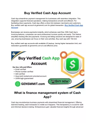 Buy Verified Cash App account-100% Safe, Have LD Backup