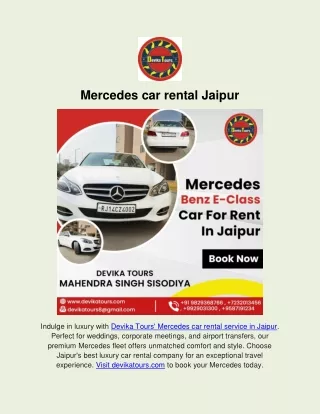 Mercedes car rental Jaipur