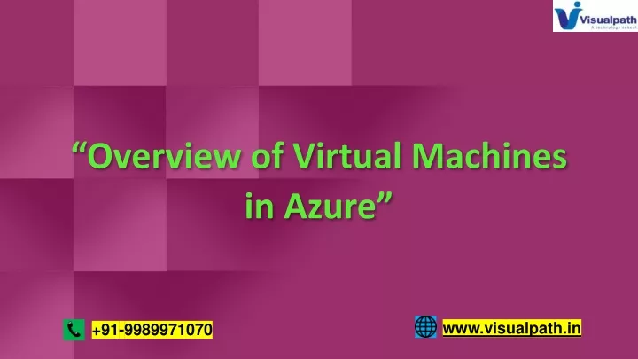 overview of virtual machines in azure