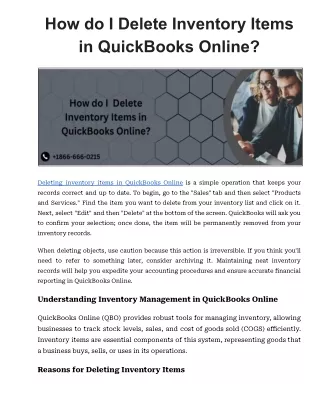How do I Delete Inventory Items in QuickBooks Online