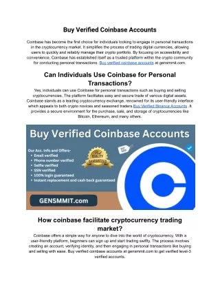 Buy Verified Coinbase Accounts-100% Safe, Selfie Verified US