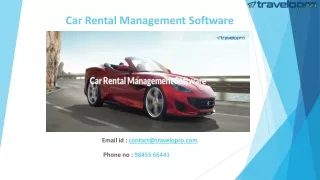 Car Rental Management Software