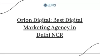 Best Digital Marketing Agency in Delhi NCR - Orion Digital