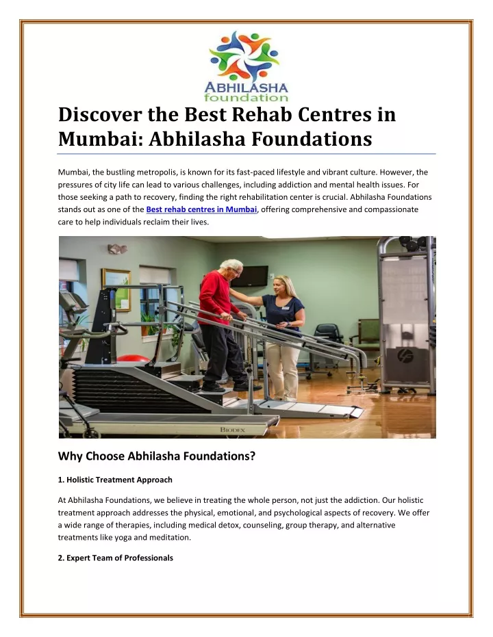 discover the best rehab centres in mumbai