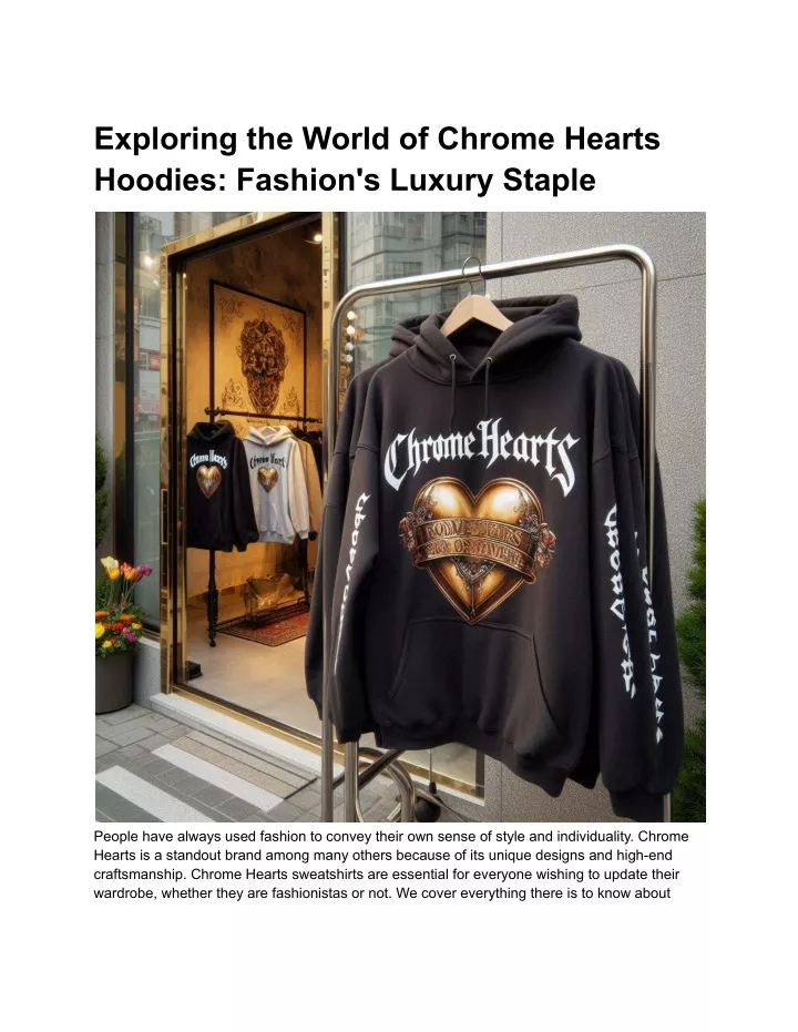 exploring the world of chrome hearts hoodies