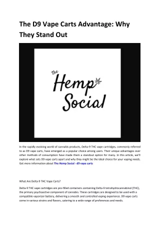 The Hemp Social - d9 vape pen