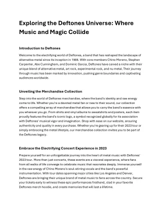 exploring the deftones universe where music