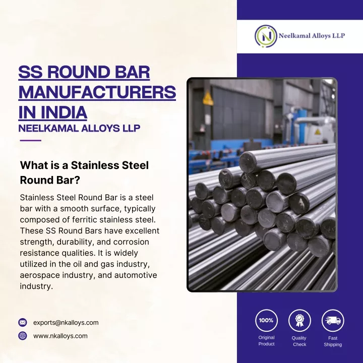 ss round bar manufacturers in india neelkamal