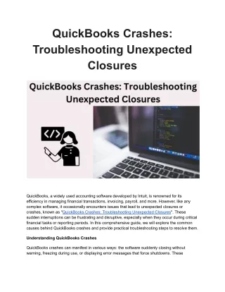 QuickBooks Crashes_ Troubleshooting Unexpected Closures