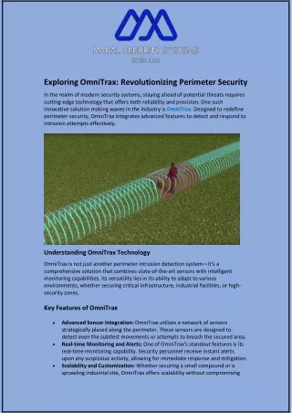 exploring omnitrax revolutionizing perimeter