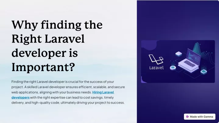 why finding the right laravel developer