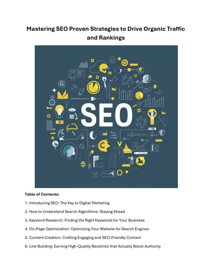 mastering seo proven strategies to drive organic