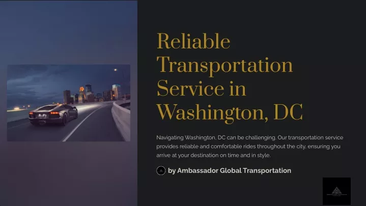 reliable transportation service in washington dc