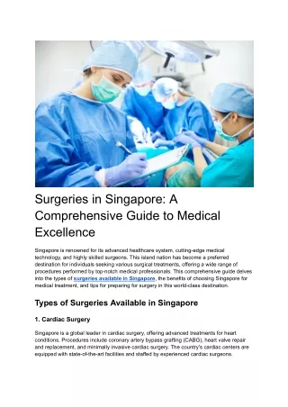 Surgeries in Singapore_ A Comprehensive Guide to Medical Excellence