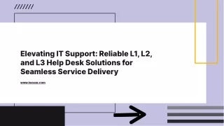 Help Desk L1 L2 L3 IT Support Solutions Provider