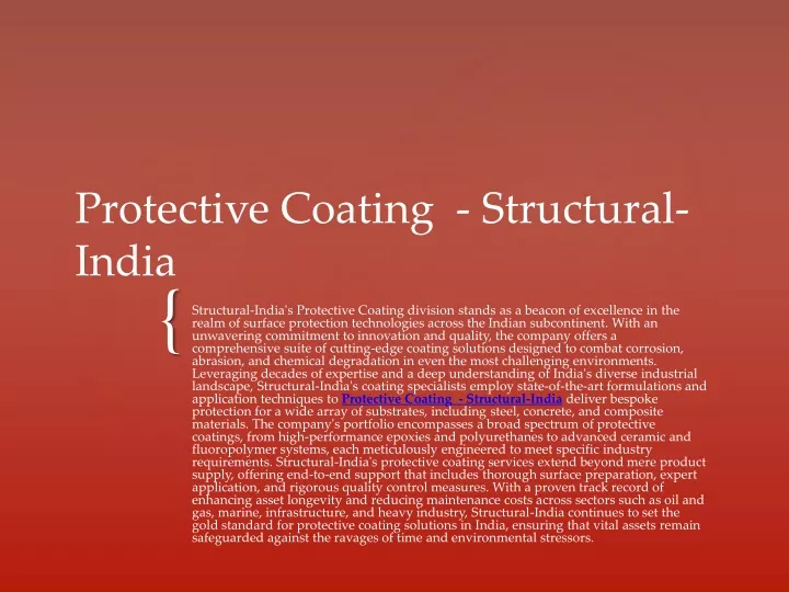 protective coating structural india