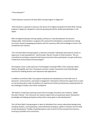 press release