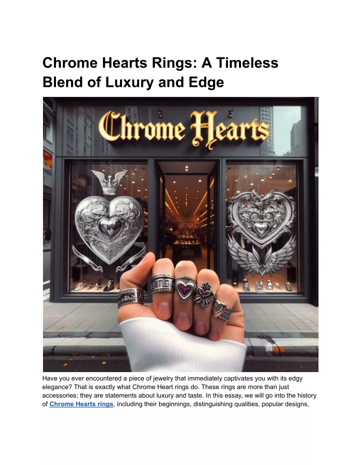 chrome hearts rings a timeless blend of luxury