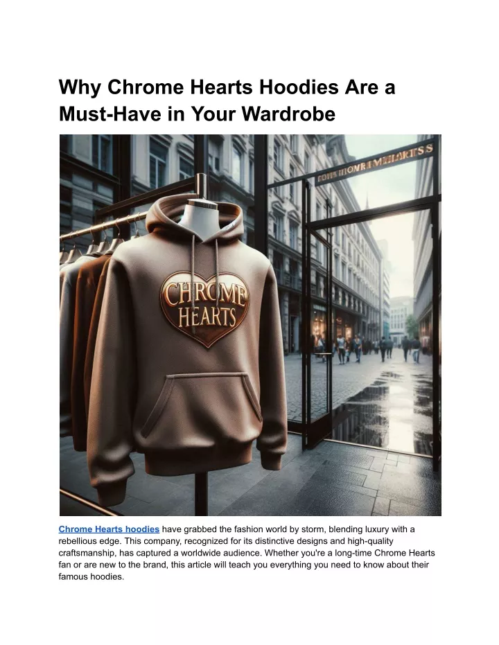 why chrome hearts hoodies are a must have in your