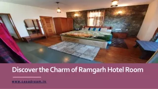 Discover the Charm of Ramgarh Hotel Room