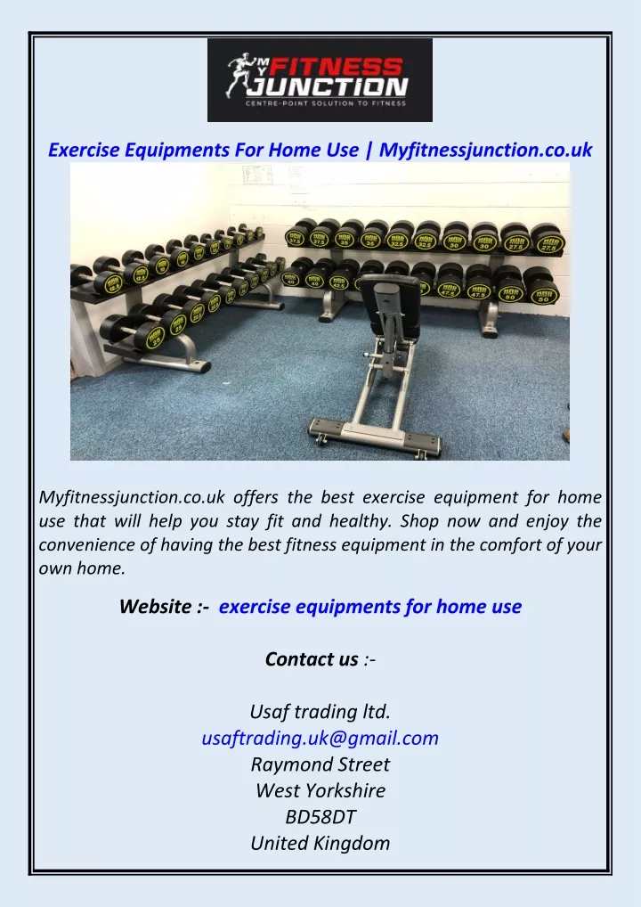 exercise equipments for home