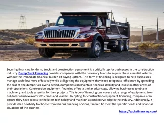 Construction Equipment Financing Used Trailers Ontario