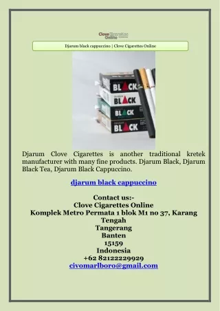 Djarum black cappuccino | Clove Cigarettes Online