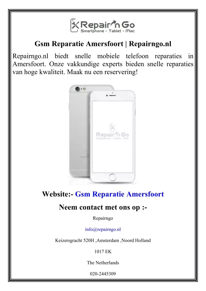 gsm reparatie amersfoort repairngo nl