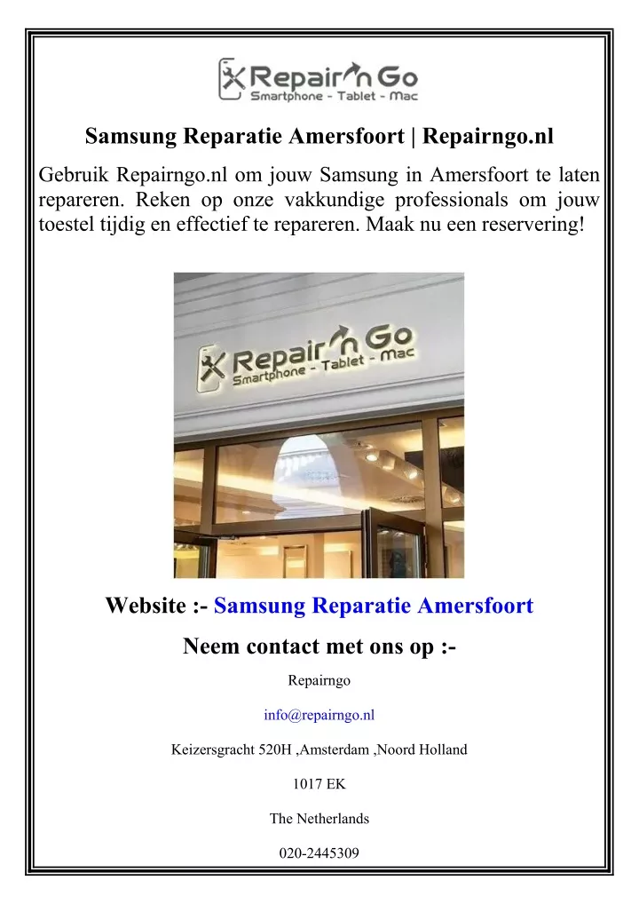 samsung reparatie amersfoort repairngo nl