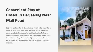 Explore the Best Hotels in Darjeeling Near Mall Road