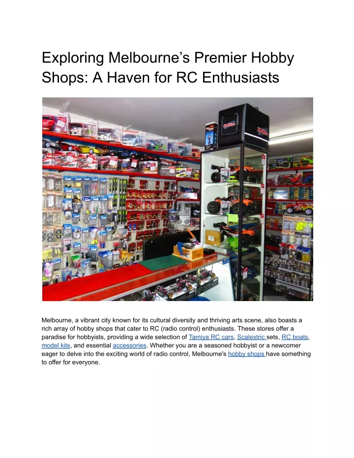 exploring melbourne s premier hobby shops a haven