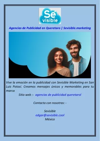 Agencias de Publicidad en Queretaro  Sevisible.marketing