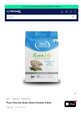 Pure Vita Cat Grain Gree Chicken