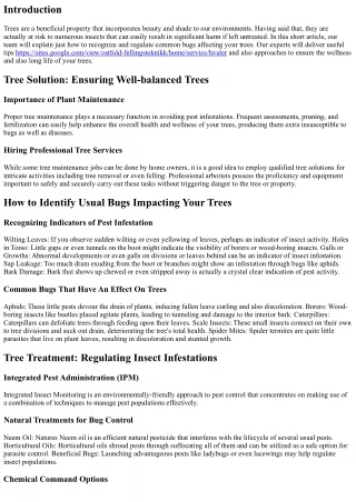 Exactly how to Pinpoint and Control Common Parasites Impacting Your Trees