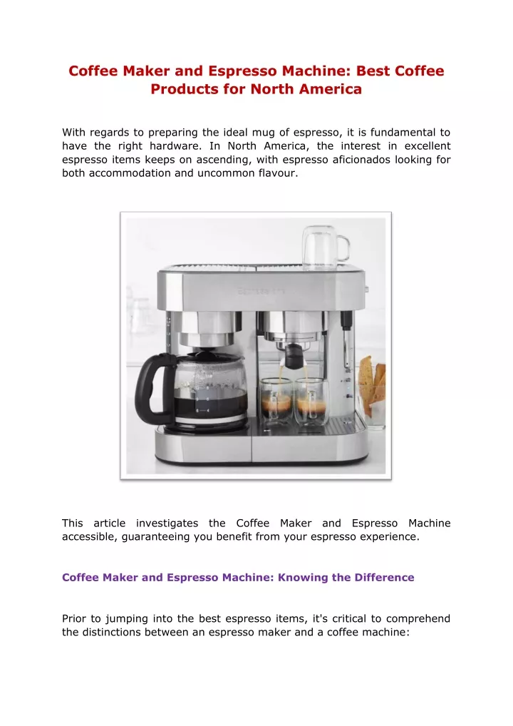 coffee maker and espresso machine best coffee