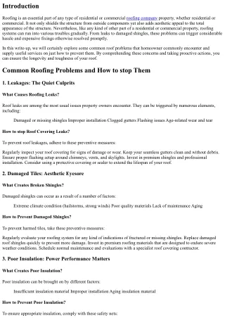 Common Roof Covering Issues and How to stop Them