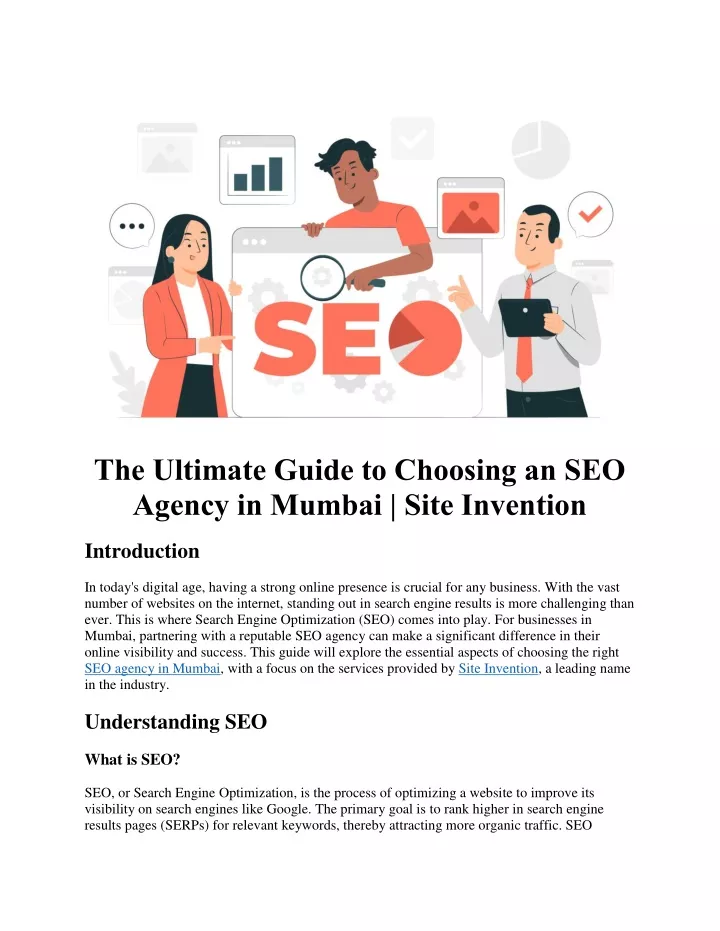 the ultimate guide to choosing an seo agency