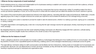What are the main components of an email marketing template