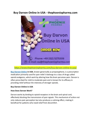 Buy Darvon Online in USA - thephoenixpharma.com