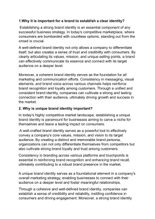 Why Building a Unique Brand Identity is Important