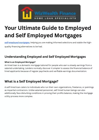 Self Employed Home Loan