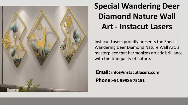 special wandering deer diamond nature wall