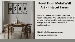 Royal Flush Metal Wall Art  - Instacut Lasers