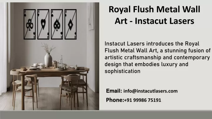 royal flush metal wall art instacut lasers